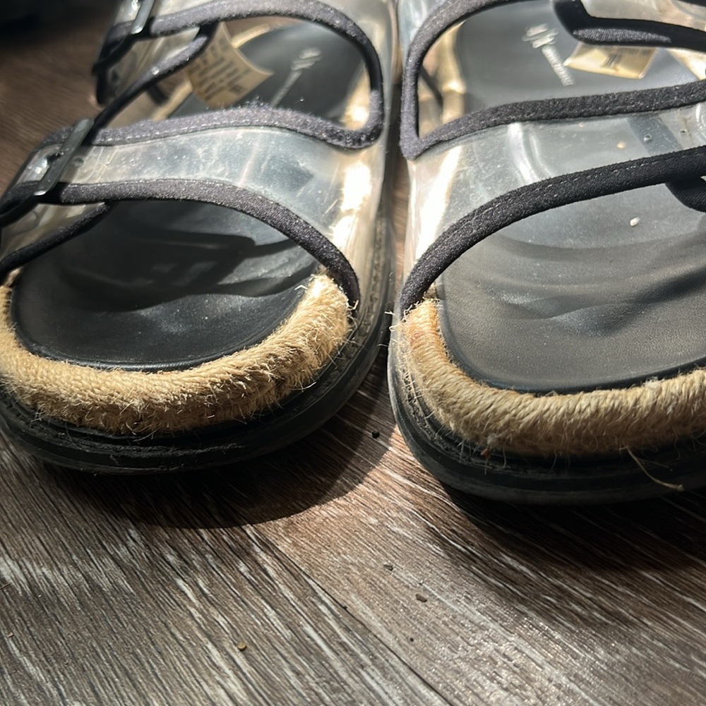 A|X Armani ExchangeClear 2-Strap Slide Espadrille Sandal/ Size EU 39 - Picture 12 of 13